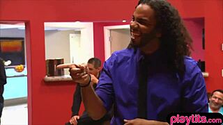 sexy ebony couple dives into hardcore orgy fucking all the swingers