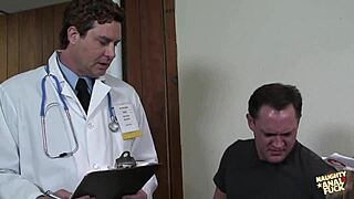 Busty blonde nurse drilled juicy ass by hung doctor cums