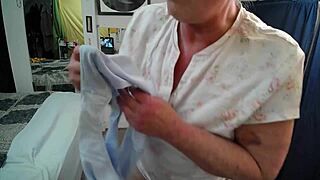 Curvy retro babe Dawnskye1962 kisses teases fucks wet pussy dildo for Mario