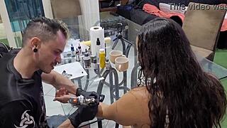 doeu tattoo payment with xerepix cupix on this hairy latina big ass beaver pussy fetish quickie