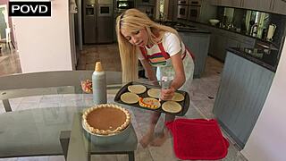 Kenzie Reeves Thanksgiving Cum Stuff Petite Blonde Slut Filled!