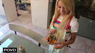 Kenzie Reeves Thanksgiving Cum Stuff Petite Blonde Slut Filled!