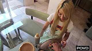 Kenzie Reeves Thanksgiving Cum Stuff Petite Blonde Slut Filled!