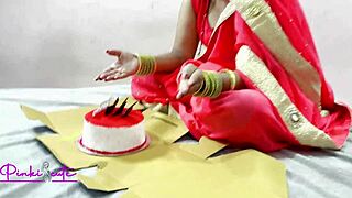 sasur ji fucks bahu hard after cutting anniversary cake