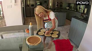 Kenzie Reeves Thanksgiving Cum Stuff Petite Blonde Slut Filled!