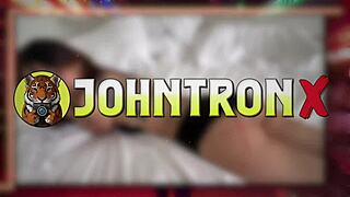 Johntronx the nail specialist bends over her petite Asian teen for a wild creampie doggystyle session
