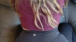 scarlet winters tears open her lululemon leggings in this onlyfans leak clip