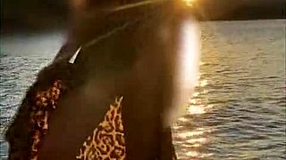 beautiful african shows pussy outdoors at beach without panties