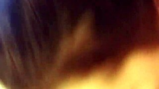 big ass white girl kneels sucking my thick cock deep down her throat