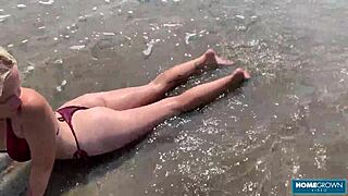 omg my gorgeous blonde gf gets her petite pussy pounded by bf mark 😩💦