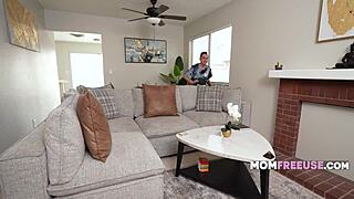 babysitter milf gropes her big tits while fucking taboo mommy style relentlessly