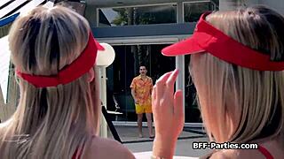 what if blonde lifeguards devoured your hard cock at the party?