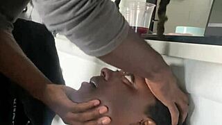 Your desk pet bbw gags on bbc and gets sloppy