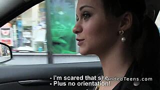 SHAVED TEEN HITCHHIKER SUCKS COCK!