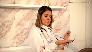 petite tight pussy colombian doctor melanie caceres rides borisjackson's huge bbc patient cock