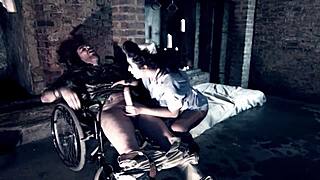 brunette teases monster cock with kinky blowjob ending in facial cumshot