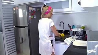 Mamacitaz - Karla Rivera - Blonde Latina Maid Gets Smashed Hard in Garage 😈🔥