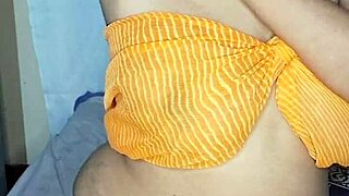 i can't stop staring at this big boobs desi indian bhabhi's juicy hairy pussy and saggy tits, she's so hot and wet