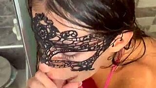 i edge my cock with deepthroat in wet shower till cum denial hits