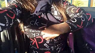 stranger gropes milf ass on bus to countryside visit wild dirty sex erupts with husband away