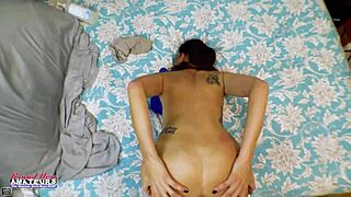 wow inked milf shelly deepthroats cock before pussy and ass doggy pounding!