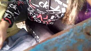 stranger gropes milf ass on bus to countryside visit wild dirty sex erupts with husband away