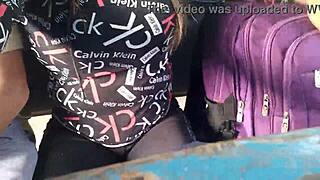 stranger gropes milf ass on bus to countryside visit wild dirty sex erupts with husband away