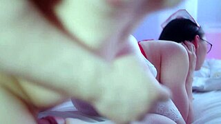 perverted guy pisses on tits then ass fucks and rims his slut