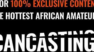 Massive ebony tits bounce in rough throat fuck couch casting!