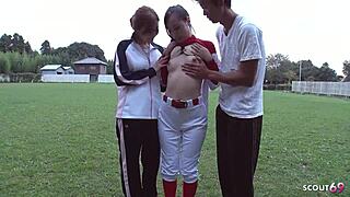 skinny teen, ever thought of joining us older japanese for outdoor 3some?