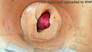 camera slips deep capturing massive explosion inside tight shaved spot