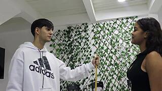 nuevo video de la morena latina follada duro en el billar por su hermanastro