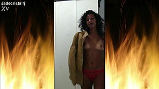 Juicy Brazilian Housewife Jade Teases Neighbor with Shaved Pussy Flash