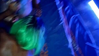 my hot ebony trainer squirts huge from interracial fucking me and curvy girlfriend with big black cock pov