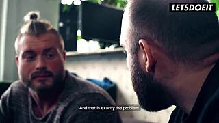 angel wicky sneaks two monster cocks in the hostel shower