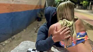 watch my wife flash and fuck another guy right on the bike path