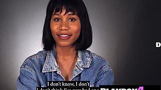 big ass ebony milf moans through passionate solo masturbation post-playboy casting interview