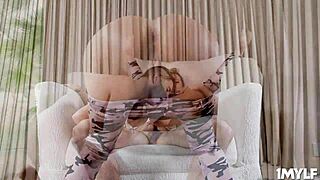 Connor Kennedy showers milf Richelle's big tits with cum after shower licking