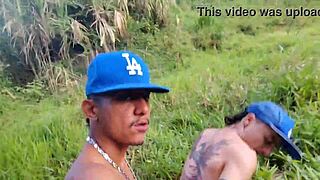 colombian hotties get wild public outdoor action with chicos calientes