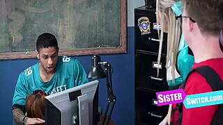 wanna swap my teen step sis uniform for your cheerleader step sis?