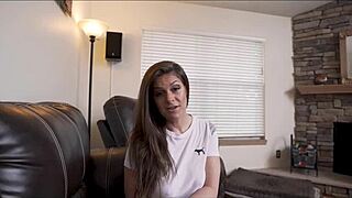 damn my girlfriend's hot milf mom clover baltimore blackmailed me into this taboo jerk off deal...