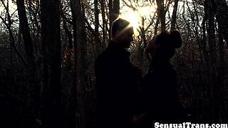 Latina shemale in lingerie heels gets blown then assfucked deep storyline