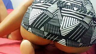 Karina's big ass wife anal rides husband Lucas homemade?