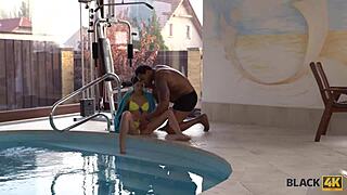 Playful Swim Turns Black4k Interracial Bliss Overwhelm