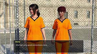 Redhead Prisoner Fingers Shaved Pussy in Cell