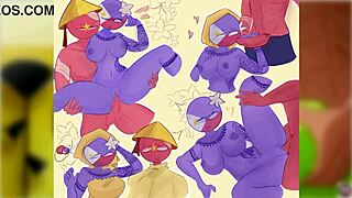 countryhumans cheelai gets fucked hard from behind in wild scene