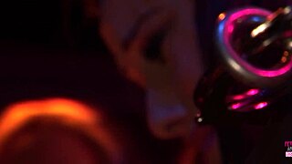 two mistresses dominate this naughty brunette in heels n stockings with toys?? 😈🔥