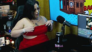 Ever seen Brazil's hottest BBW shake natural tits on podcast close-up?