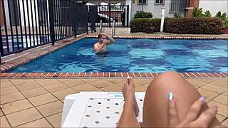 petite naty delgado seduces stepbro at pool then bangs him in living room 😏🏊‍♀️💦