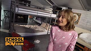 uhh camp teen tiffany tatum 18+ begs for your first huge cock ride pov